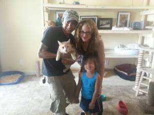 Garfield heading home with new family