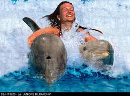 I said endorphins, not dolphins. But this looks fun...